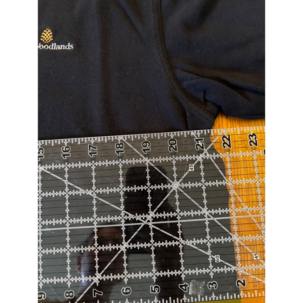Ashworth Mens Black The Woodlands Embroidered Logo Pique Golf Polo Shirt Large - Picture 5 of 5